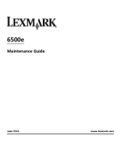 Lexmark MX6500e 6500e Maintenance Guide