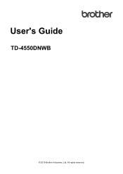 Brother International TD-4550DNWB Users Guide