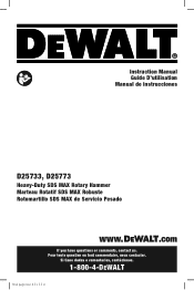 Dewalt D25733K Instruction Manual