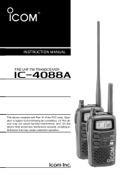 Icom 4088A Instruction Manual