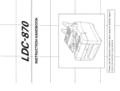 Kyocera LDC-870 LDC-870 Instruction Handbook
