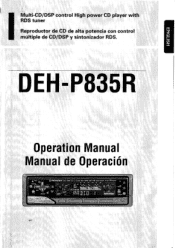 Pioneer DEH-P835R-W Operation Manual