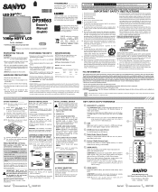Sanyo DP39E63 Owners Manual