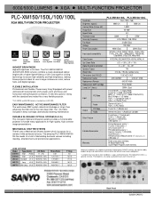 Sanyo PLC-XM150/L Print Specs