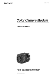 Sony FCBEX490D User Manual (FCB-490D_Technical_Manual)