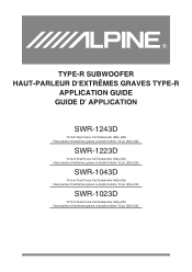 Alpine SWR-1243D Owner's Manual