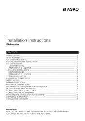 Asko D5636XXLSHI Installation instructions EN