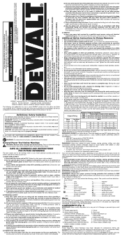 Dewalt D25123K Instruction Manual