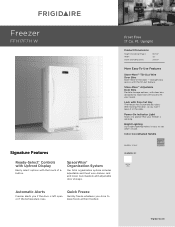Frigidaire FFH17F7HW Product Specifications Sheet (English)