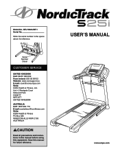 NordicTrack S 25i Instruction Manual