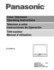 Panasonic CT-27SC13 CT27SC13G User Guide