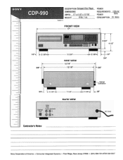 Sony CDP-990 Dimensions Diagram