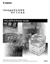 Canon MF7280 imageCLASS MF7280 PCL/UFR II Printer Guide