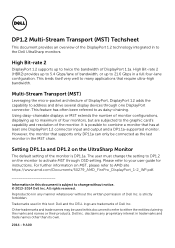Dell U2515H DP1.2 Multi-Stream Transport (MST) Techsheet