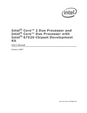 Intel BX80539T2500 User Manual