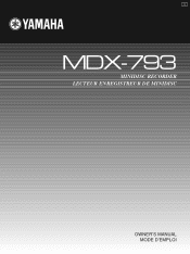 Yamaha MDX-793 Owner's Manual