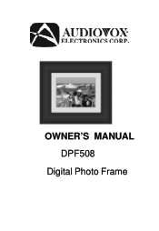 Audiovox DPF508 Owners Manual