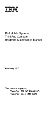 IBM 2366 Hardware Maintenance Manual