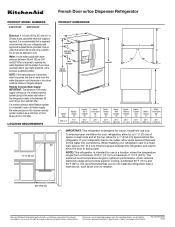KitchenAid KRFC704FSS Dimension Guide