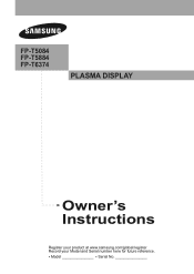 Samsung FPT5884 User Manual (ENGLISH)