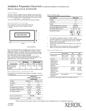 Xerox 6180N Installation Preparation Document