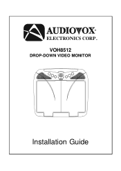 Audiovox VOH8512 Installation Guide