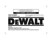Dewalt DWX726 Instruction Manual