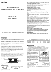 Haier JZY/T-QHA638 QHA736 QHA638 Manual