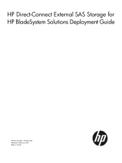 HP 2000sa HP Direct-Connect External SAS Storage for HP BladeSystem Solutions Deployment Guide