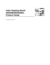 Intel D850GB Intel Desktop Board D850GB/D850GBAL Product Guide  English