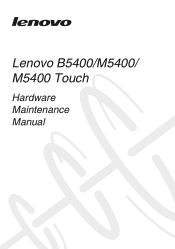 Lenovo M5400 Touch Laptop Hardware Maintenance Manual - Lenovo B5400, M5400, M5400 Touch