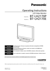 Panasonic BT-LH2170 Operating Instructions
