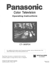Panasonic CT36SF24V CT36SF24V User Guide