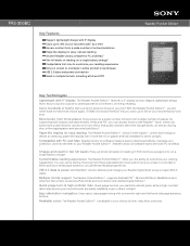 Sony PRS-300 Marketing Specifications (Navy Blue)