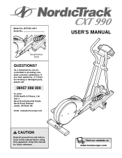 NordicTrack Cxt 990 Elliptical Uk Manual