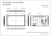 Panasonic TH-43LFE8U Professional Display for Simple Entry-Level Digital Signage CAD Drawing (PDF)