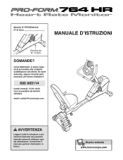 ProForm 764hr Bike Italian Manual