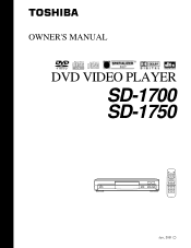 Toshiba SD-1700U Owners Manual