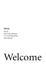 BenQ FP73E User's Manual