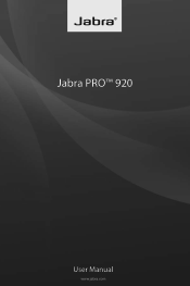 Jabra PRO 920 User Manual