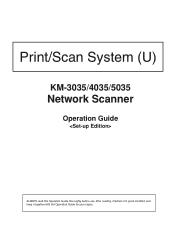 Kyocera KM-5035 Print/Scan System (U) Operation Guide (Setup Edition)