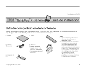 Lenovo ThinkPad X30 Spanish - Setup Guide for ThinkPad X30