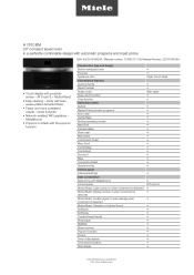 Miele H 7670 BM Product sheet