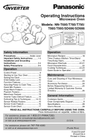 Panasonic NNT795SF NNSD696 User Guide