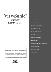 ViewSonic PJ359w User Guide