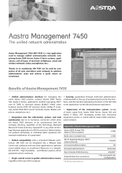 Aastra 5000 Datasheet Aastra Management 7450