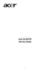 Acer AL2051 AL2051W Service Guide