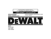 Dewalt DW074KD Instruction Manual