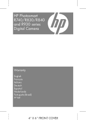 HP Photosmart R930 Limited Warranty Statement