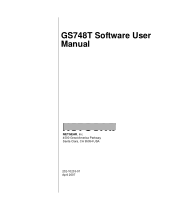 Netgear GS748TS-100NAS User Manual